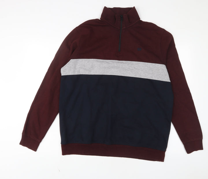 Burton Mens Multicoloured Striped Cotton Pullover Sweatshirt Size L