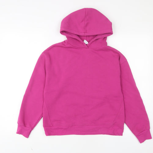 Zara Girls Purple Cotton Pullover Hoodie Size 11-12 Years Pullover