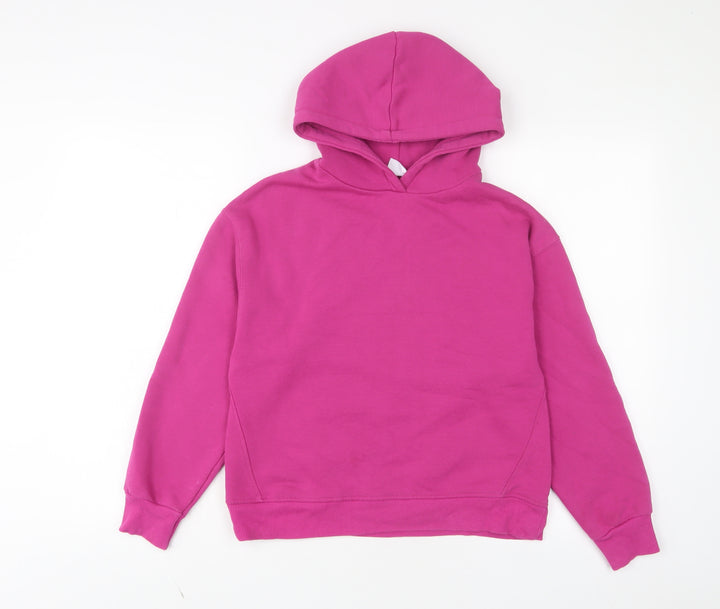 Zara Girls Purple Cotton Pullover Hoodie Size 11-12 Years Pullover