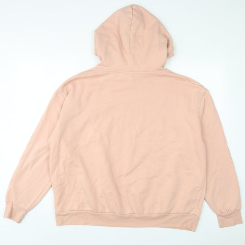 Disney Womens Pink Cotton Pullover Hoodie Size XL Pullover
