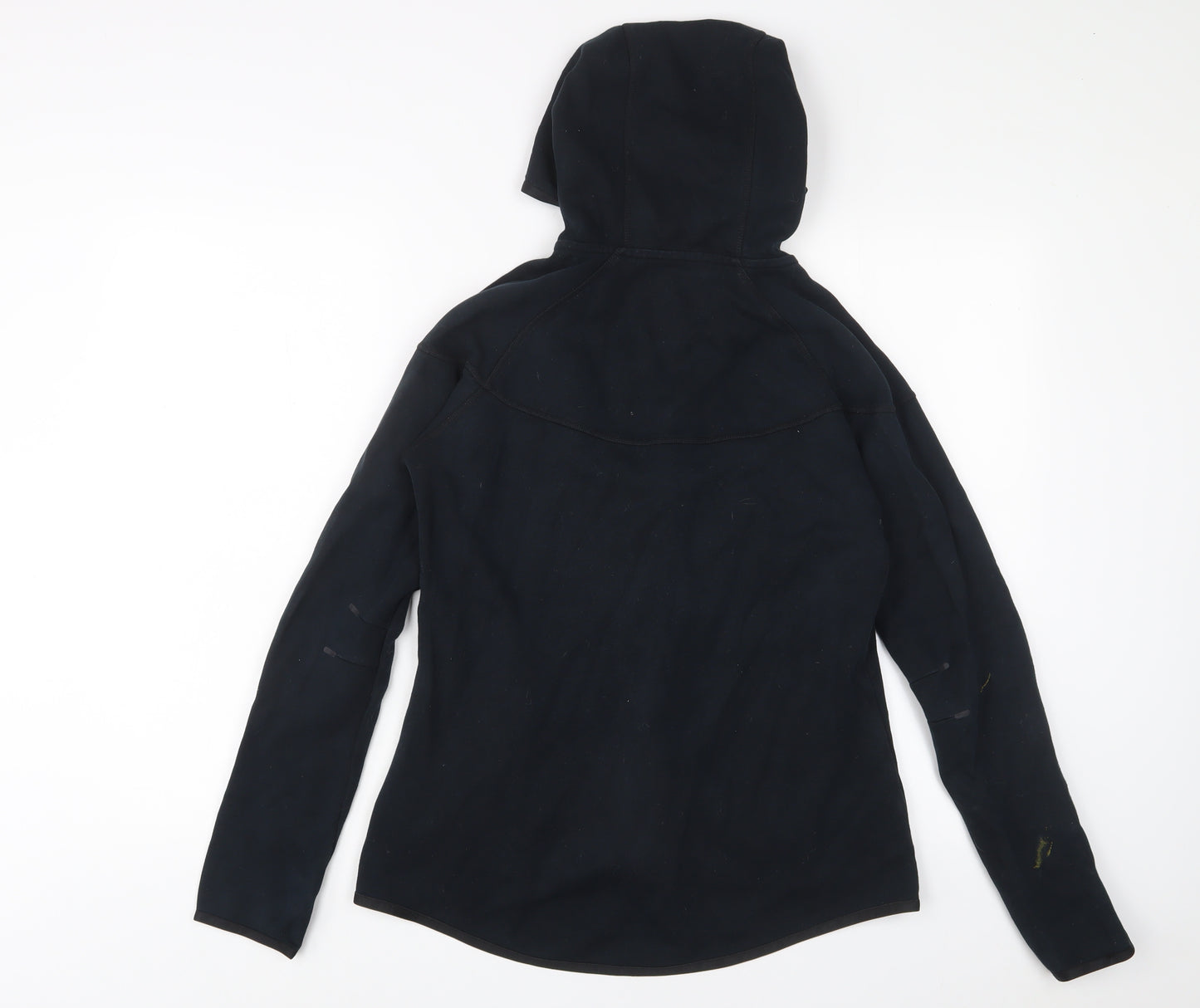 Nike Womens Black Cotton Full Zip Hoodie Size L Zip