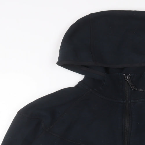 Nike Womens Black Cotton Full Zip Hoodie Size L Zip