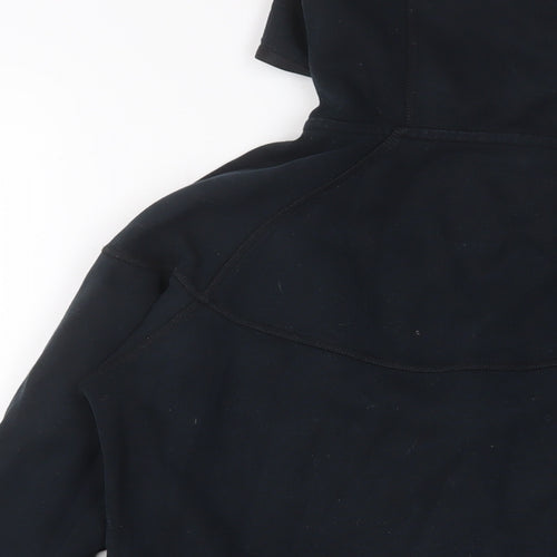 Nike Womens Black Cotton Full Zip Hoodie Size L Zip