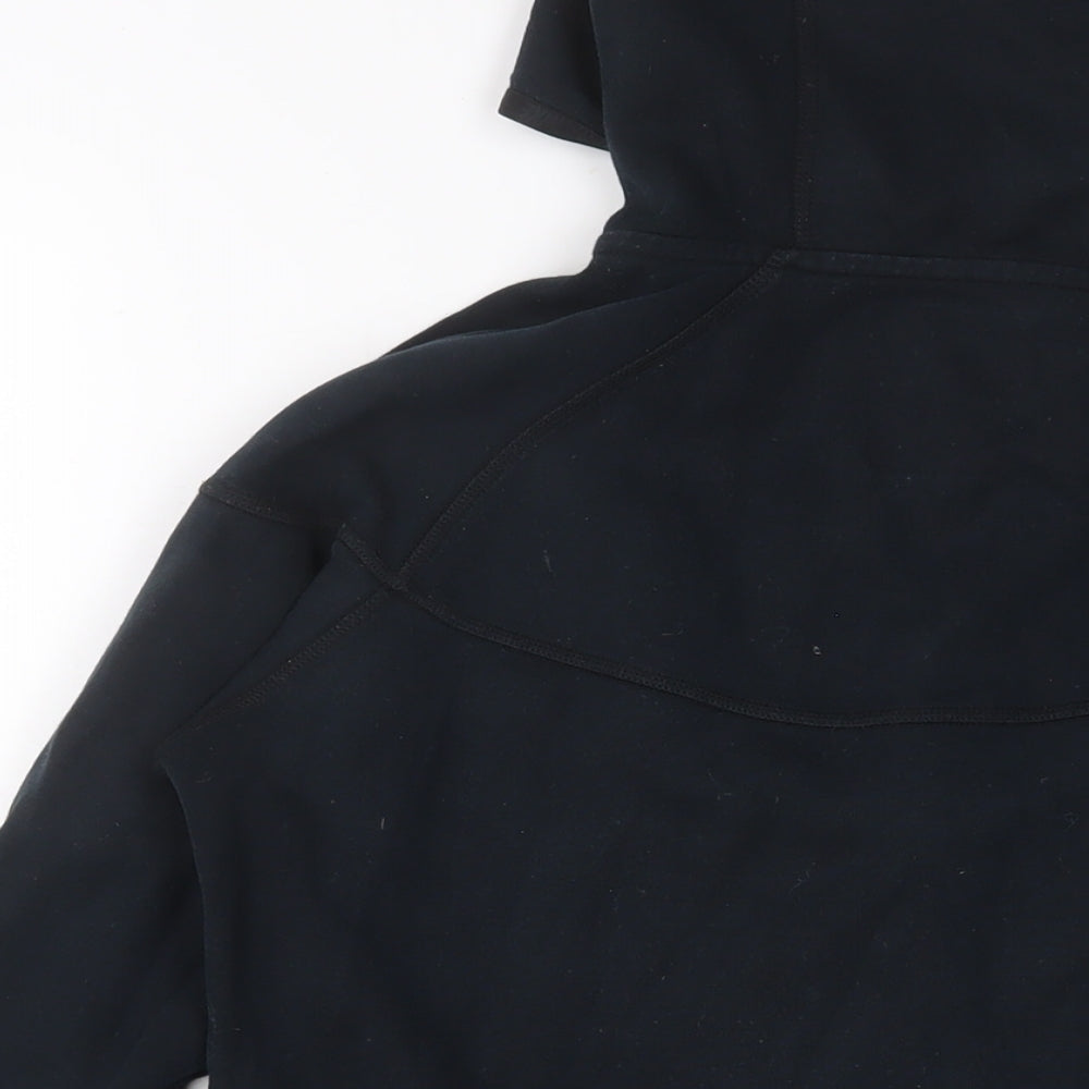 Nike Womens Black Cotton Full Zip Hoodie Size L Zip