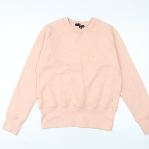 Missguided Womens Pink Cotton Pullover Sweatshirt Size 10 Pullover