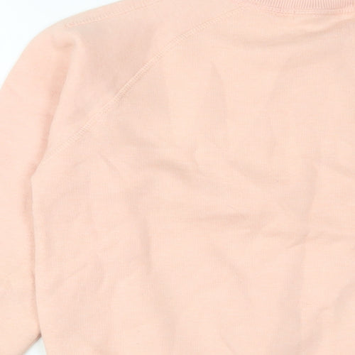 Missguided Womens Pink Cotton Pullover Sweatshirt Size 10 Pullover