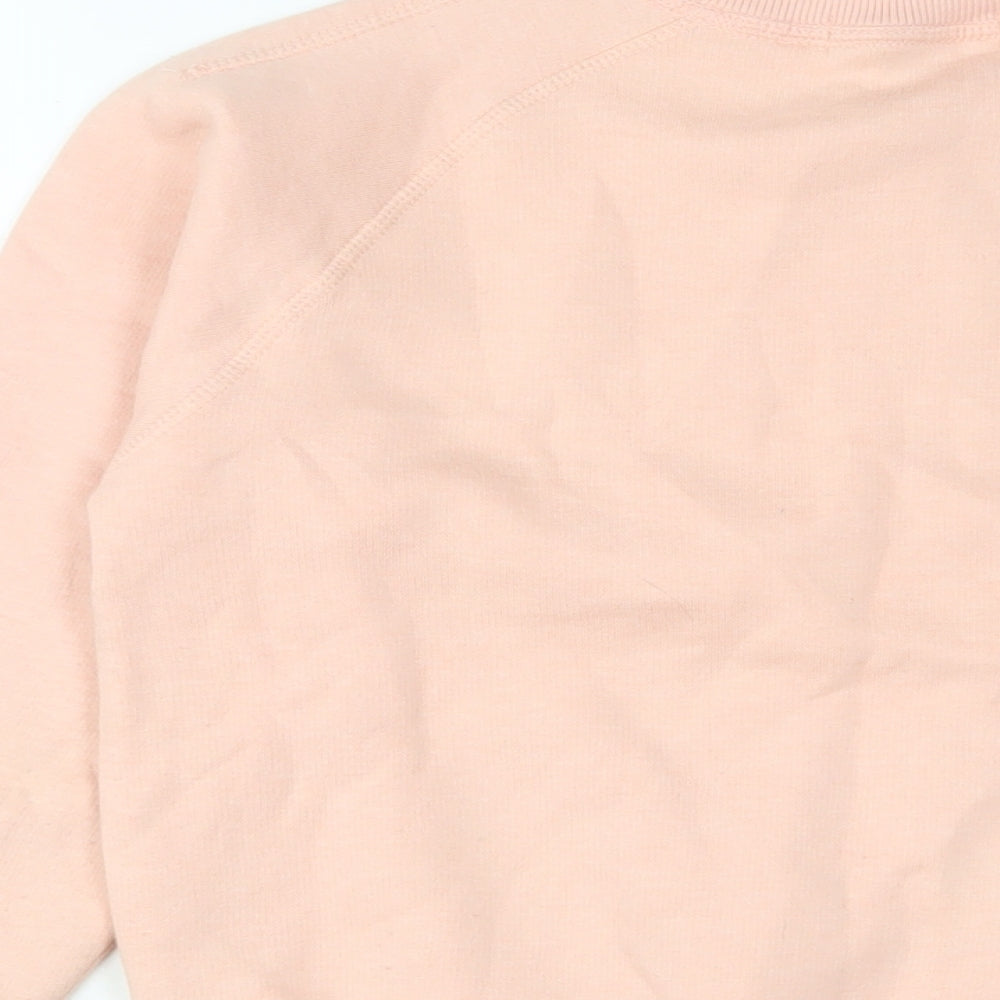Missguided Womens Pink Cotton Pullover Sweatshirt Size 10 Pullover