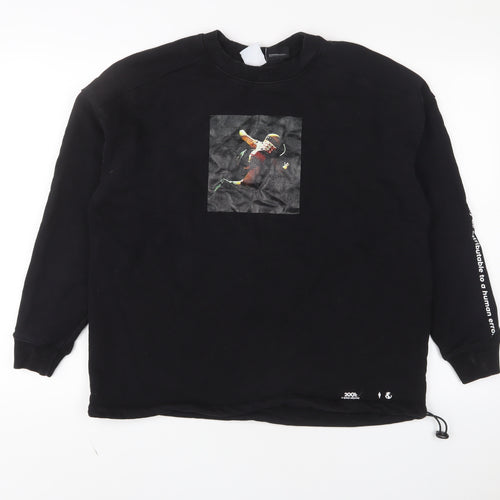Zara Womens Black Cotton Pullover Sweatshirt Size S Pullover - 2001: a space odyssey