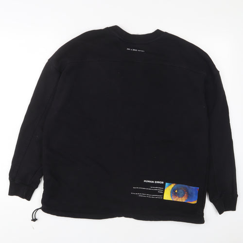 Zara Womens Black Cotton Pullover Sweatshirt Size S Pullover - 2001: a space odyssey