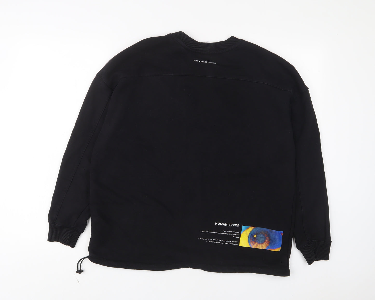 Zara Womens Black Cotton Pullover Sweatshirt Size S Pullover - 2001: a space odyssey