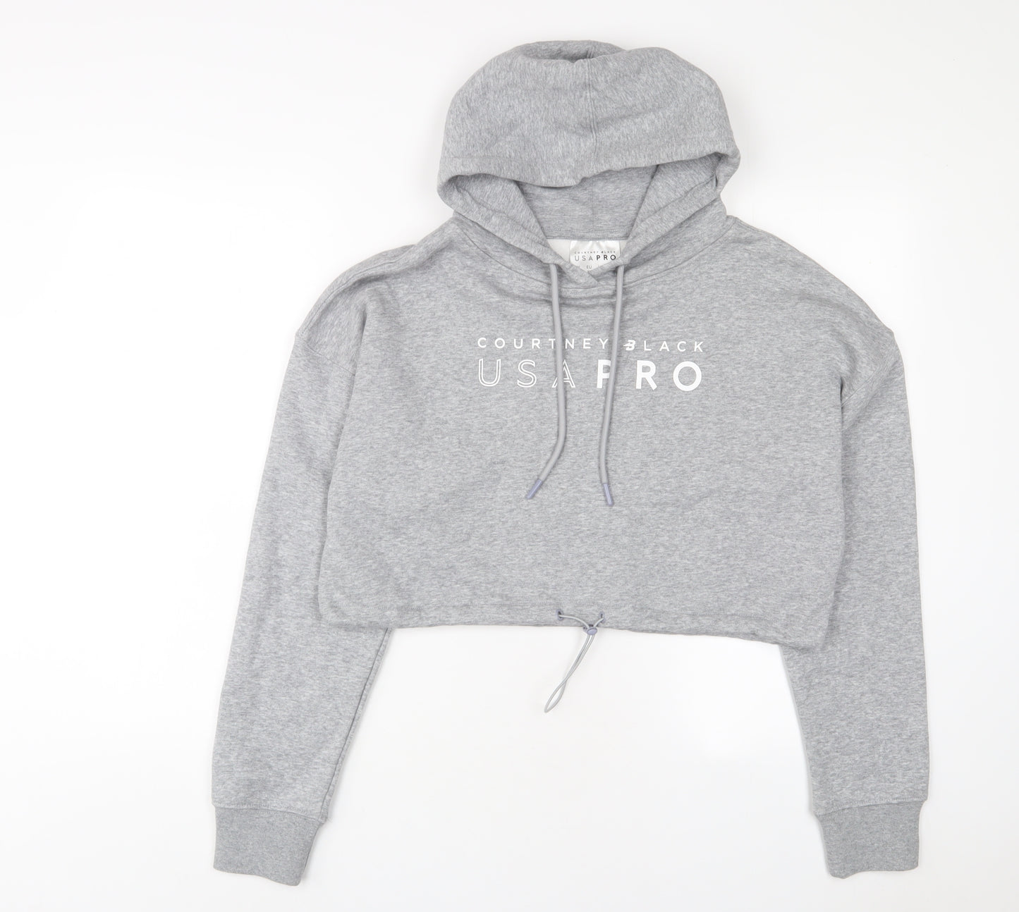USA Pro Womens Grey Cotton Pullover Hoodie Size 10 Pullover