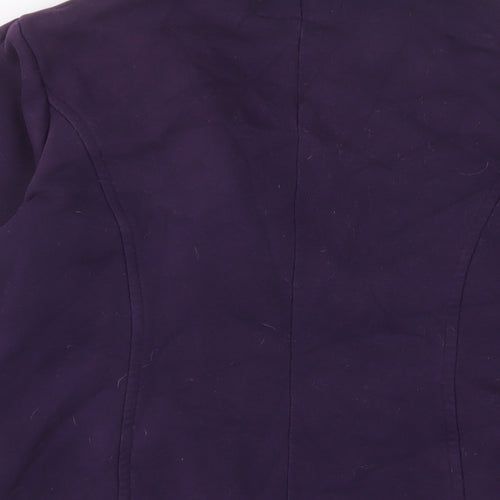 Per Una Womens Purple Cotton Full Zip Sweatshirt Size S Zip - Zip Pockets