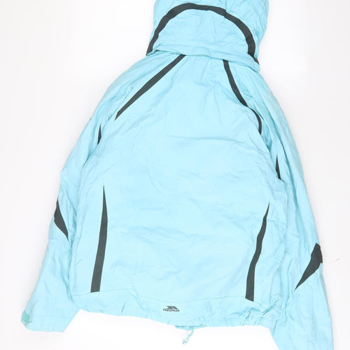 Trespass Womens Blue Ski Jacket Coat Size XL Zip - Logo, Embroidered, Zip pockets