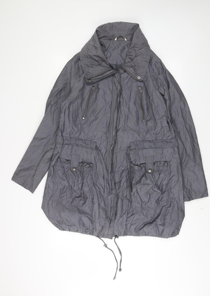 Marks and Spencer Womens Grey Jacket Size 16 Zip - Zip Pockets
