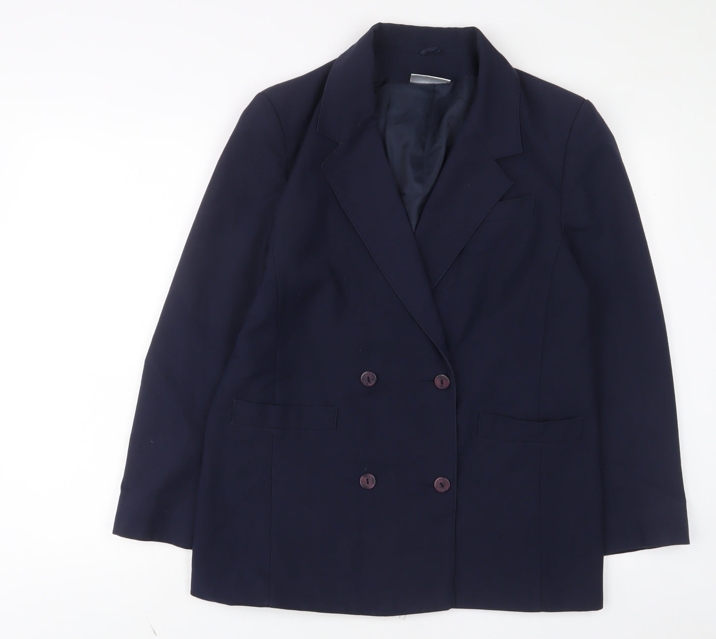 Imagination Womens Blue Jacket Blazer Size 12 Button