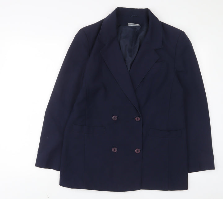 Imagination Womens Blue Jacket Blazer Size 12 Button