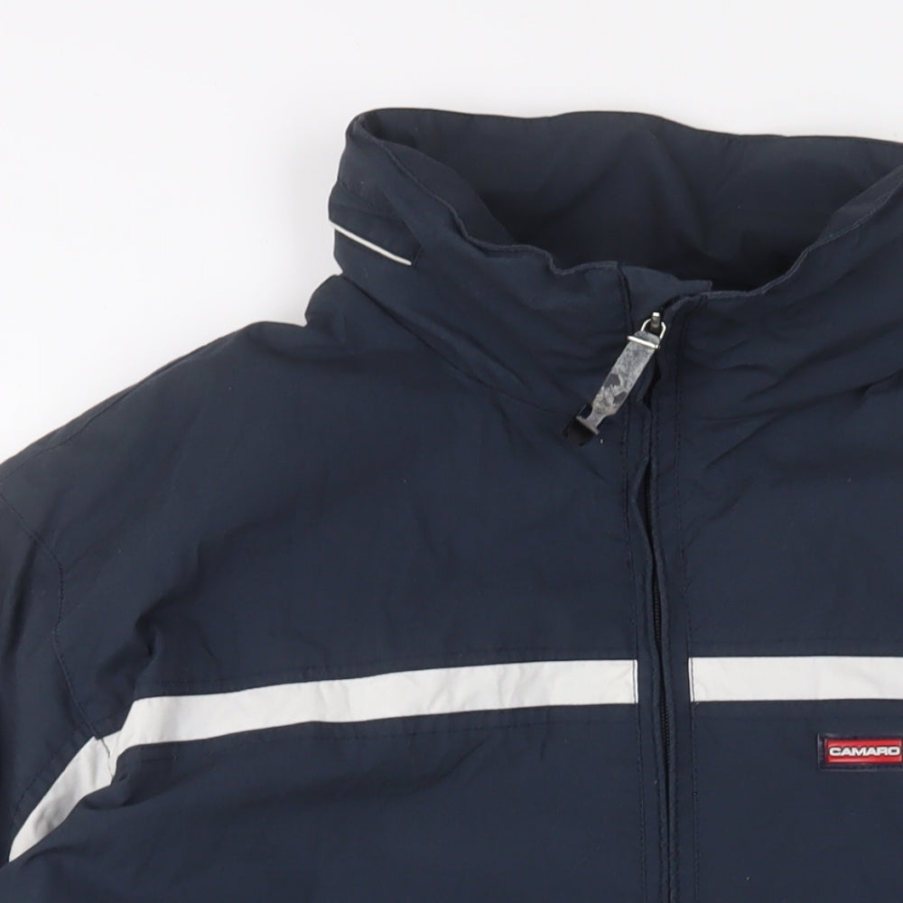 Camaro Boys Blue Jacket Size 14 Years Zip - Zip Pockets