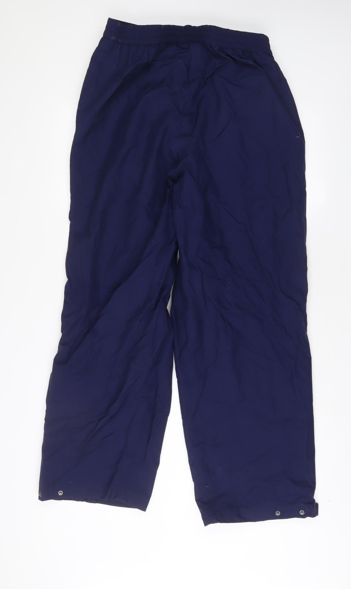 Helly Hansen Mens Blue Polyester Rain Trousers Trousers Size M L31 in Regular Zip - Logo, Embroidered
