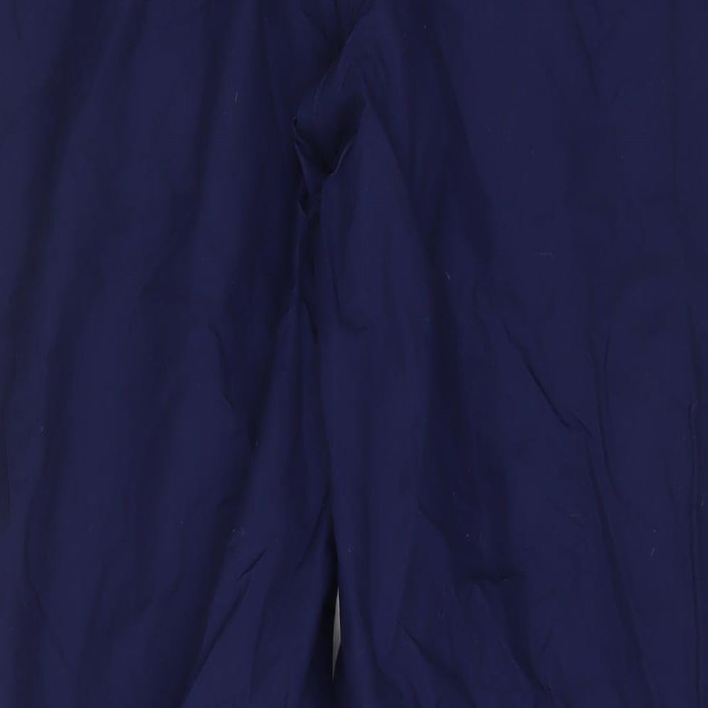 Helly Hansen Mens Blue Polyester Rain Trousers Trousers Size M L31 in Regular Zip - Logo, Embroidered