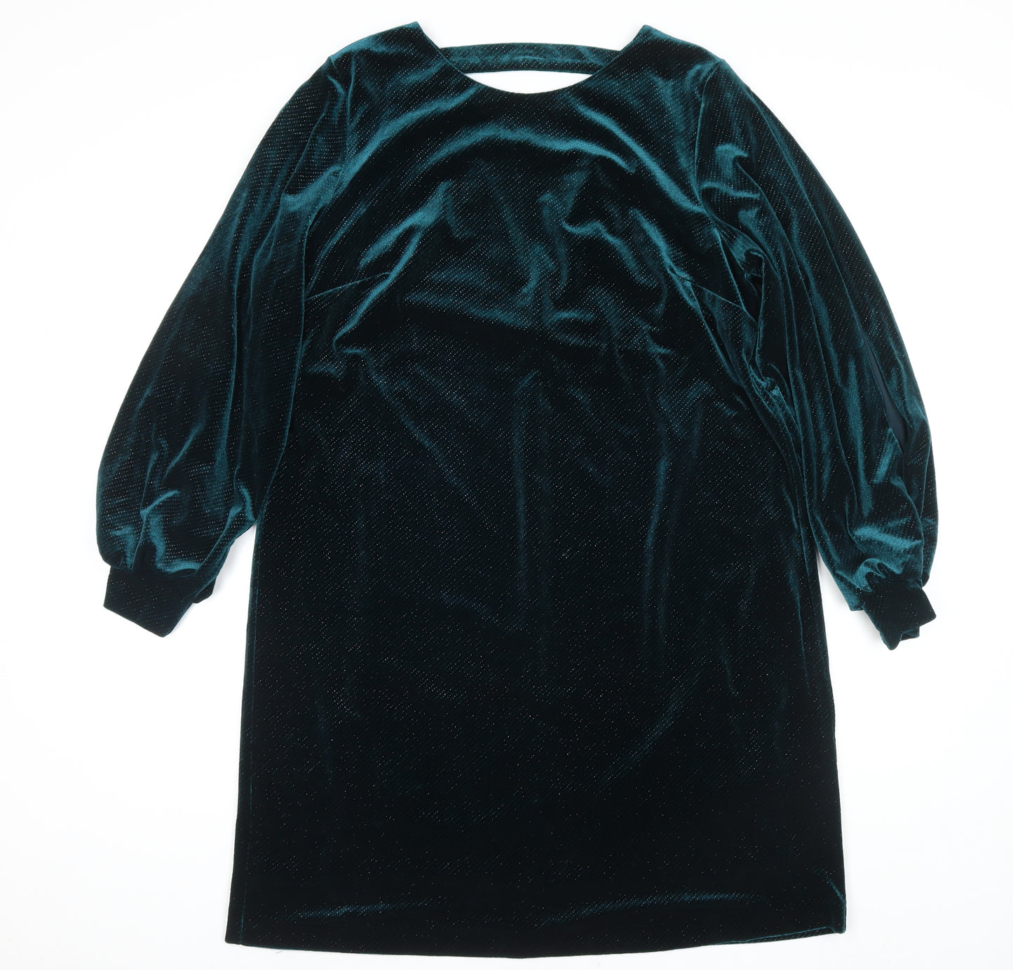 NEXT Womens Blue Polyester A-Line Size 18 Round Neck Pullover