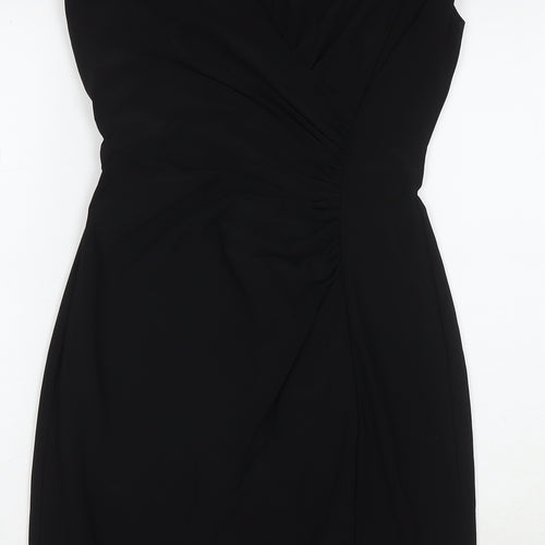 American Living Womens Black Polyester A-Line Size 6 Round Neck Pullover