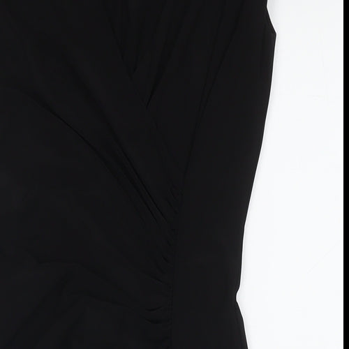 American Living Womens Black Polyester A-Line Size 6 Round Neck Pullover