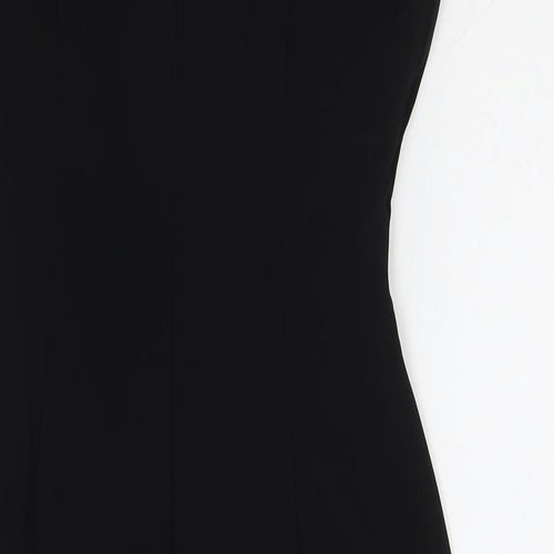 American Living Womens Black Polyester A-Line Size 6 Round Neck Pullover