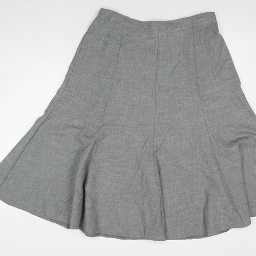 Saloos Womens Grey Polyester Pleated Skirt Size 18