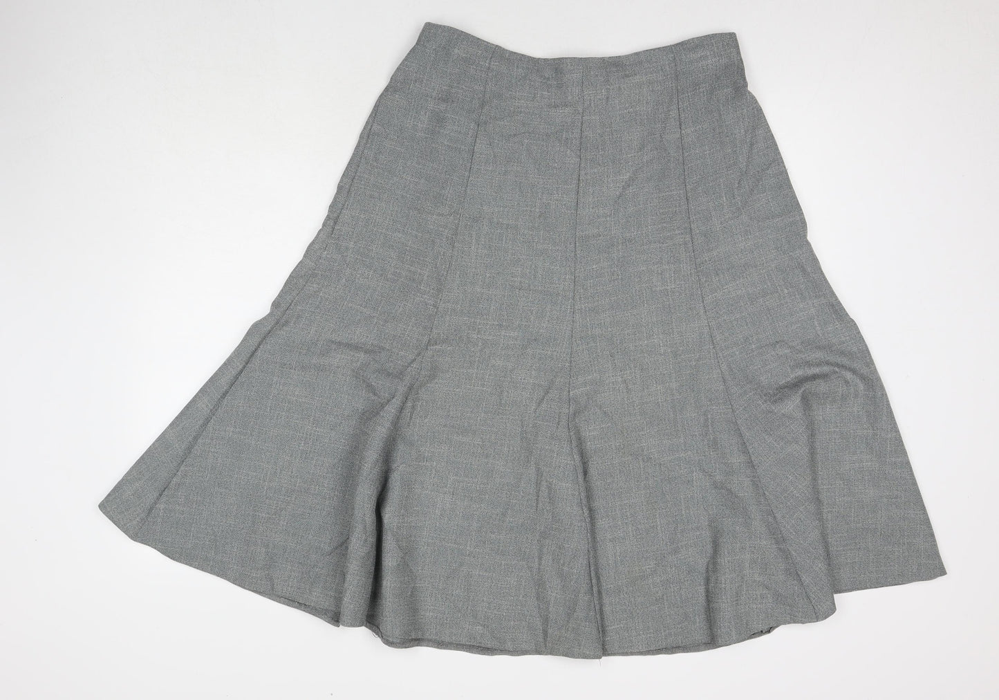 Saloos Womens Grey Polyester Pleated Skirt Size 18