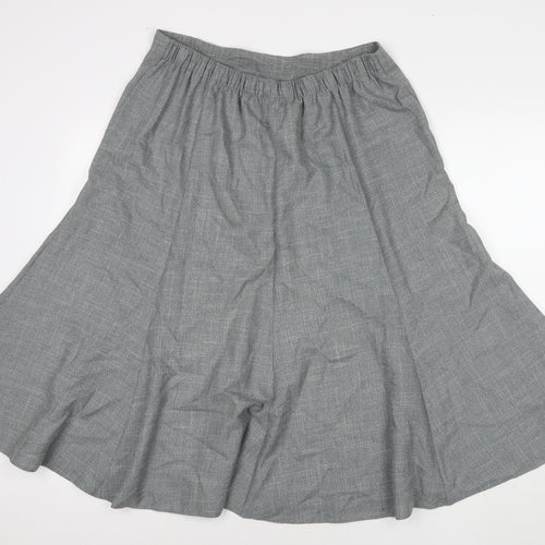 Saloos Womens Grey Polyester Pleated Skirt Size 18