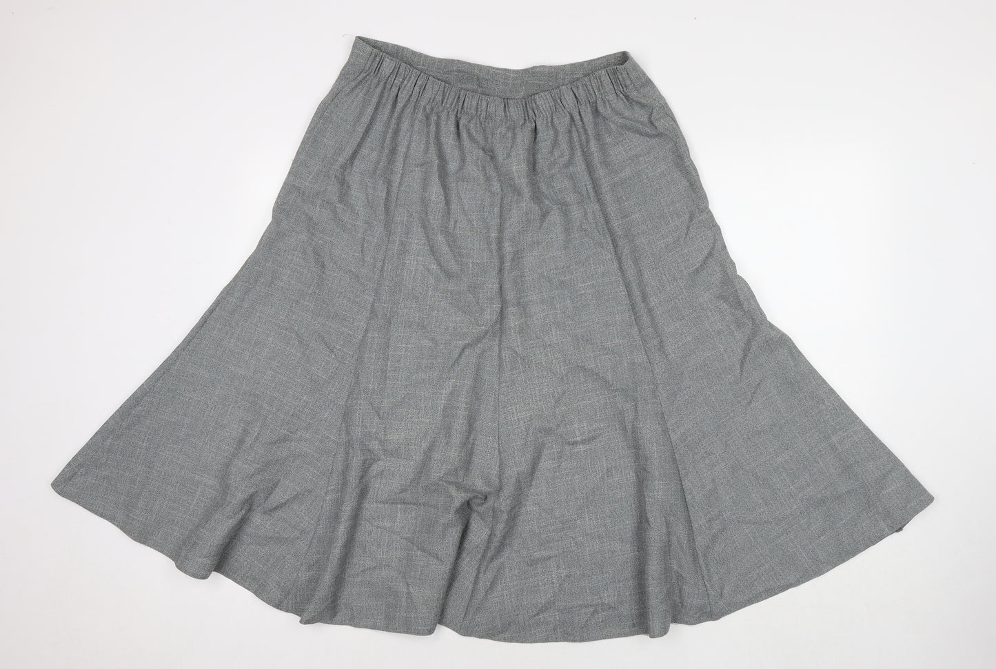 Saloos Womens Grey Polyester Pleated Skirt Size 18