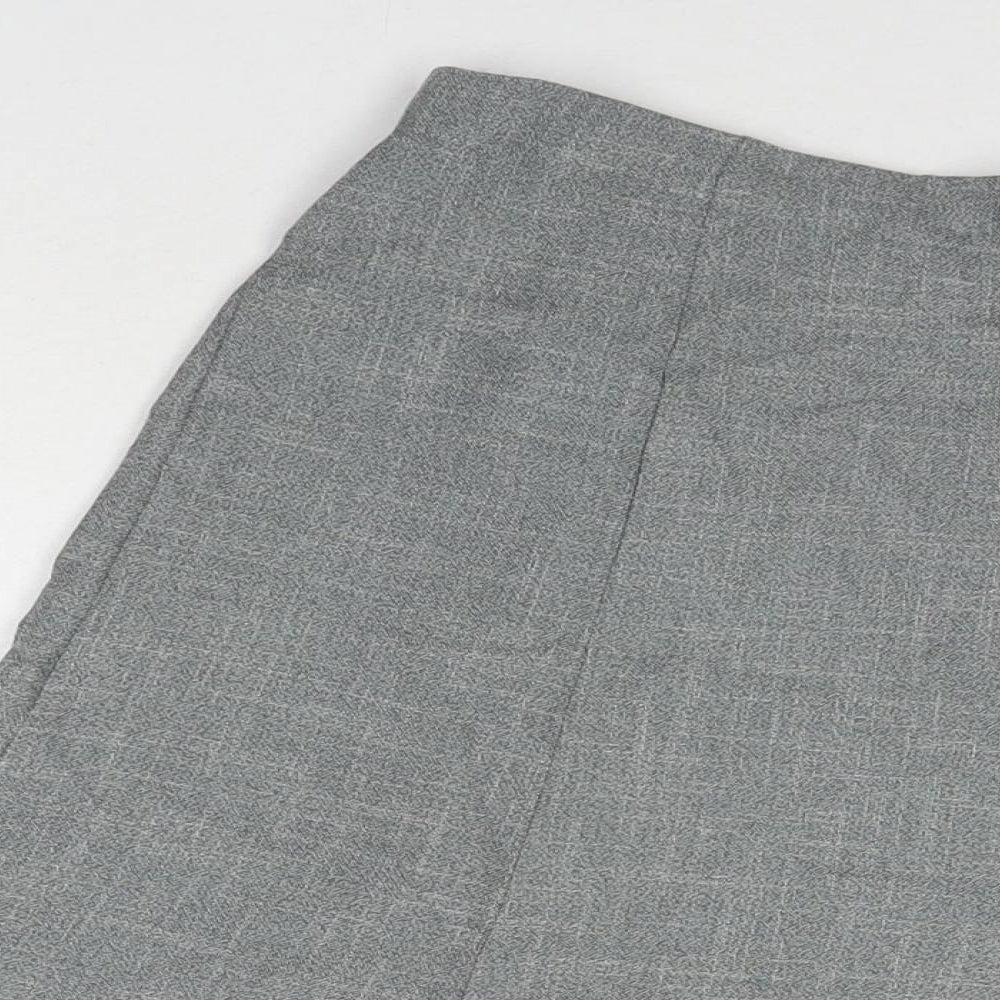 Saloos Womens Grey Polyester Pleated Skirt Size 18