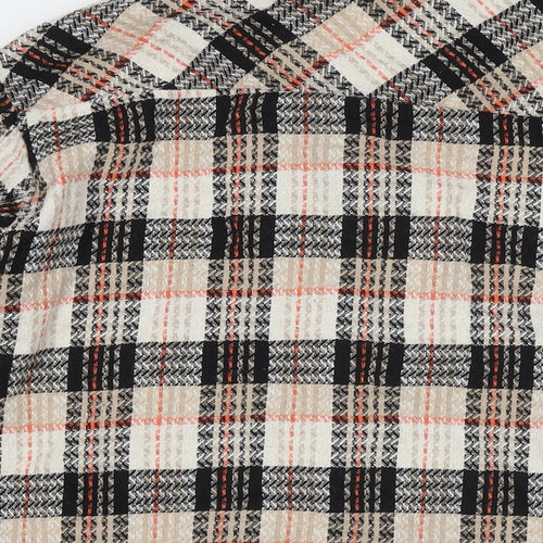 Moda Womens Beige Check Jacket Size 2XL Button