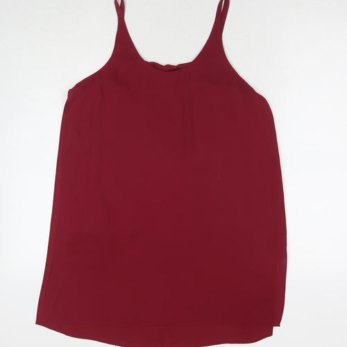 Dorothy Perkins Womens Red Polyester Tunic Tank Size 12 Round Neck