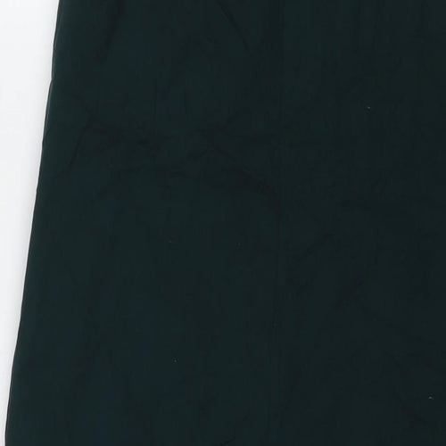 Zara Womens Green Cotton Tank Dress Size M V-Neck Pullover