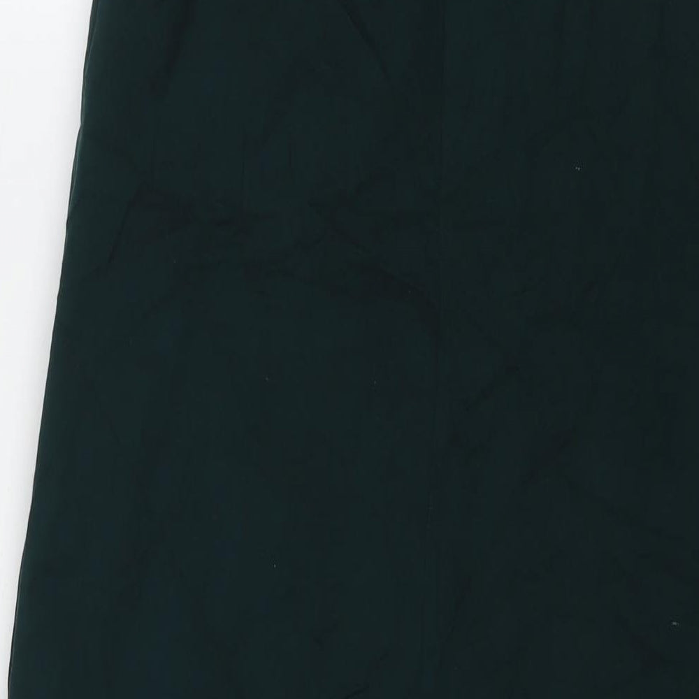 Zara Womens Green Cotton Tank Dress Size M V-Neck Pullover