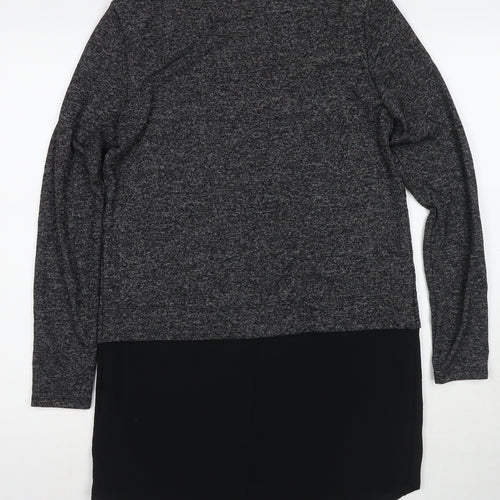 Tezenis Womens Grey Boat Neck Polyester Tunic Jumper Size S
