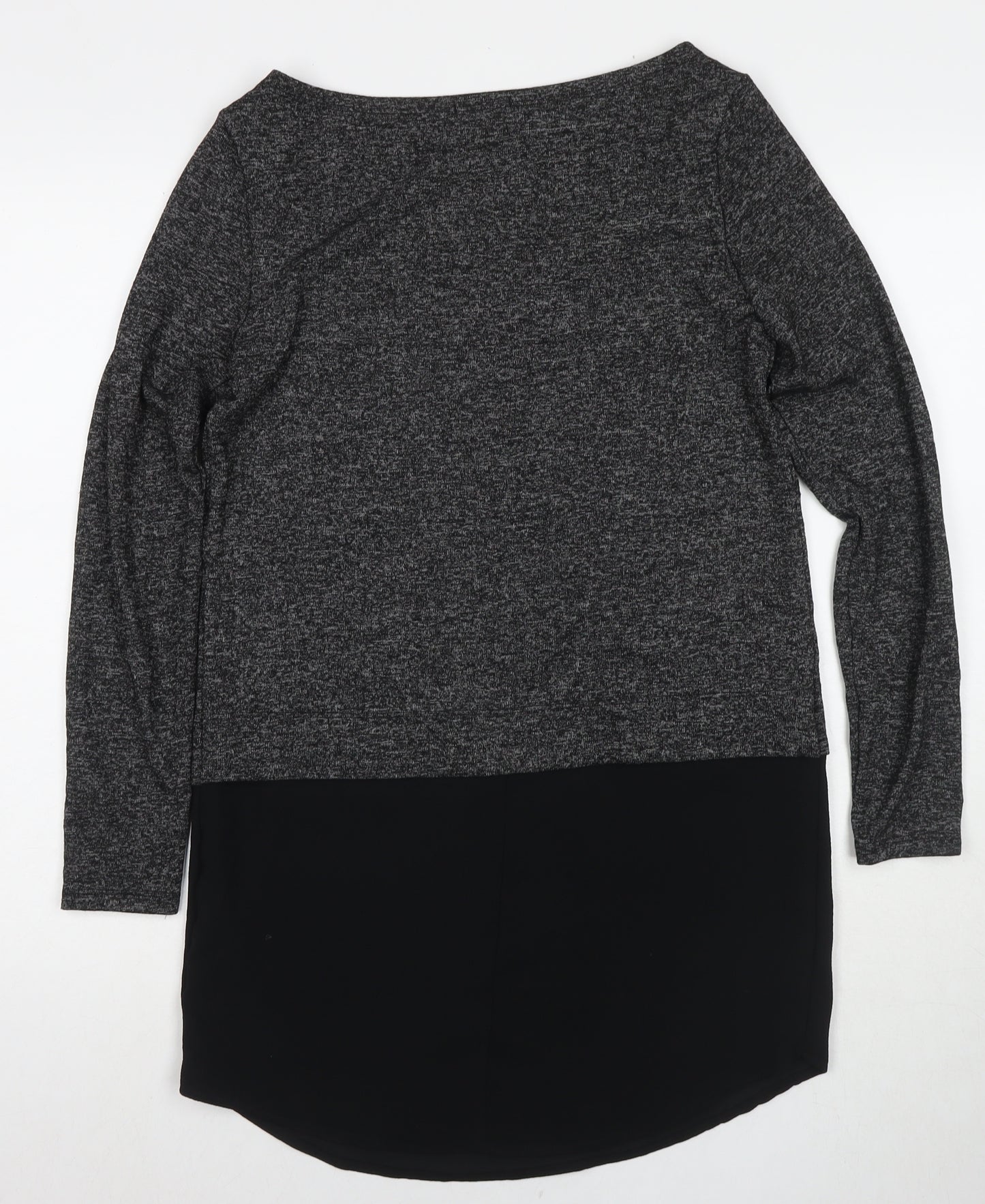 Tezenis Womens Grey Boat Neck Polyester Tunic Jumper Size S