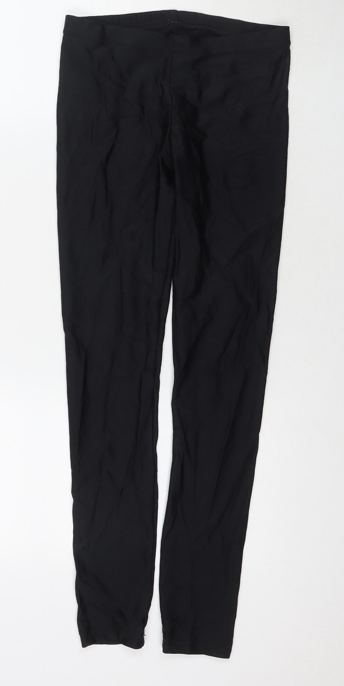 American Apparel Womens Black Nylon Pedal Pusher Leggings Size M L26 in