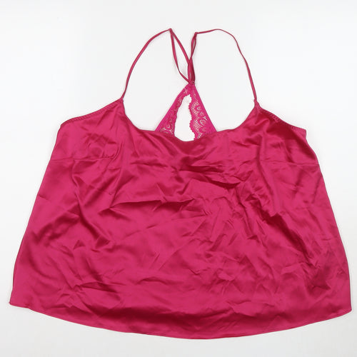 Marks and Spencer Womens Purple Polyester Camisole Tank Size L Round Neck