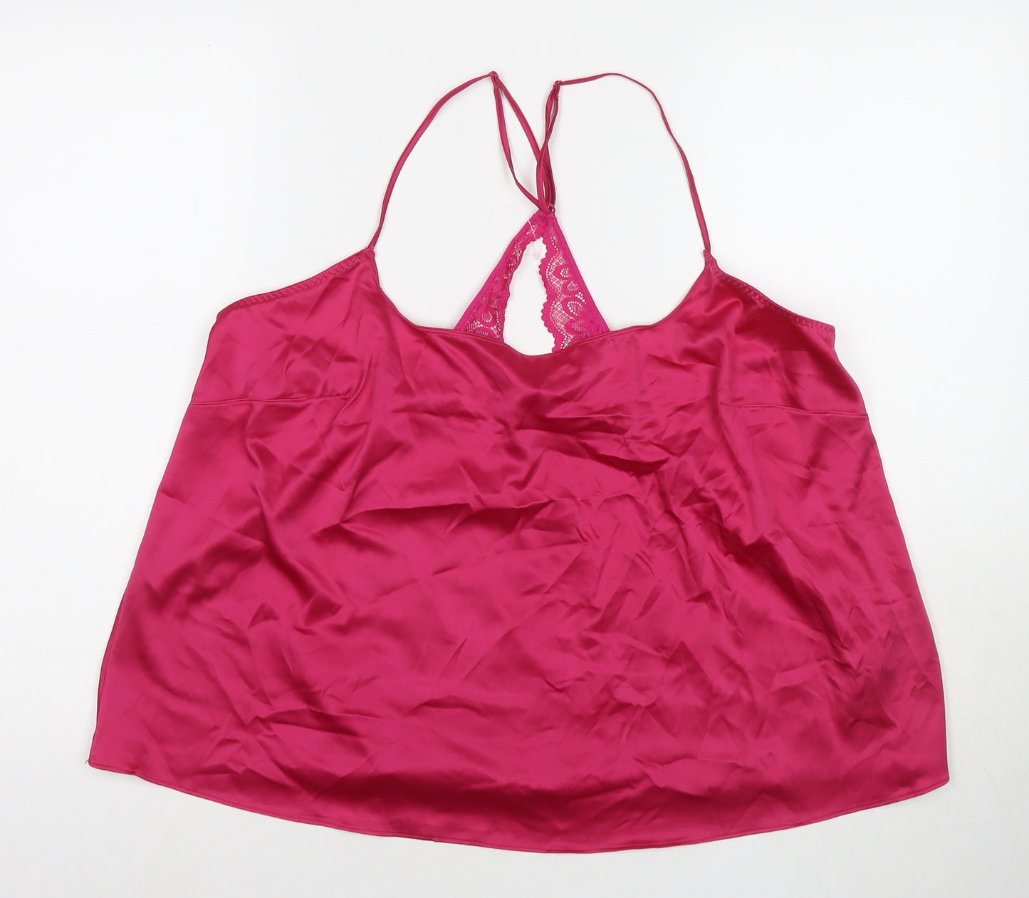 Marks and Spencer Womens Purple Polyester Camisole Tank Size L Round Neck