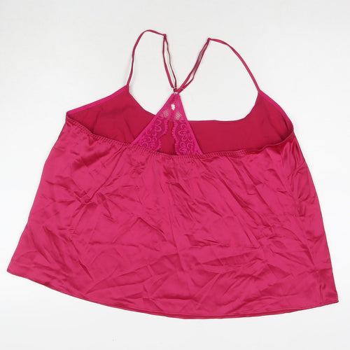 Marks and Spencer Womens Purple Polyester Camisole Tank Size L Round Neck