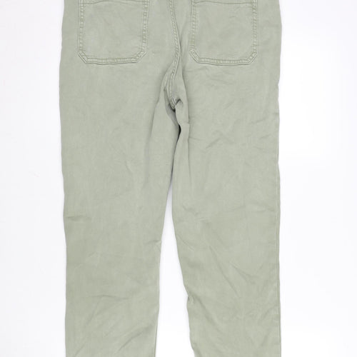 F&F Womens Green Polyester Straight Jeans Size 12 L27 in Regular Zip