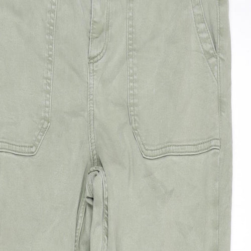 F&F Womens Green Polyester Straight Jeans Size 12 L27 in Regular Zip