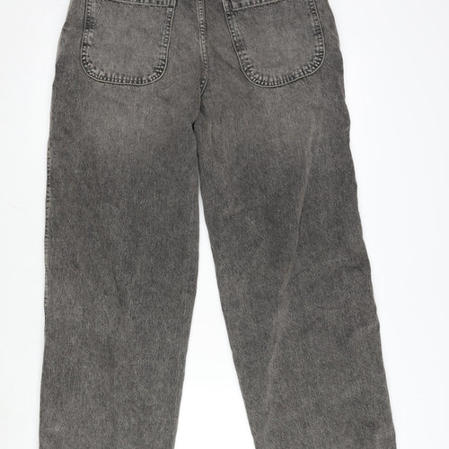 Pull&Bear Womens Brown Cotton Straight Jeans Size 6 L30 in Regular Zip
