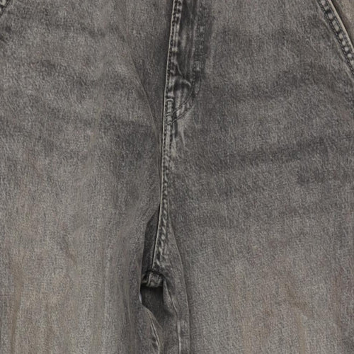 Pull&Bear Womens Brown Cotton Straight Jeans Size 6 L30 in Regular Zip