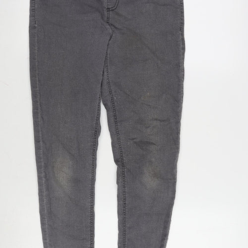 Avenue Womens Grey Cotton Blend Jegging Jeans Size 14 L27.5 in Regular