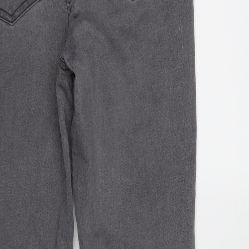 Avenue Womens Grey Cotton Blend Jegging Jeans Size 14 L27.5 in Regular
