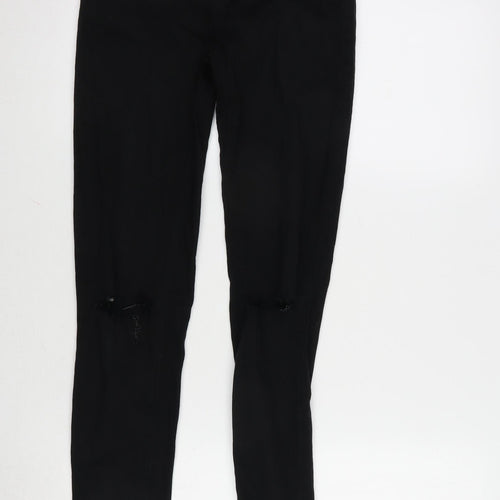 TALLY WEiJL Womens Black Cotton Blend Skinny Jeans Size 8 L29 in Regular Zip