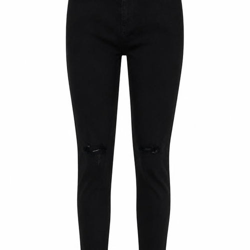 TALLY WEiJL Womens Black Cotton Blend Skinny Jeans Size 8 L29 in Regular Zip